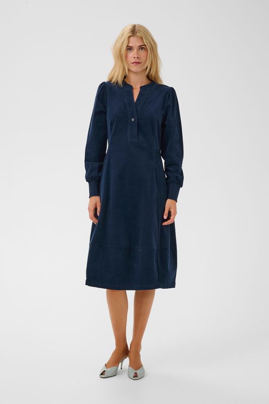RHAENA Kjole Babycord Navy 