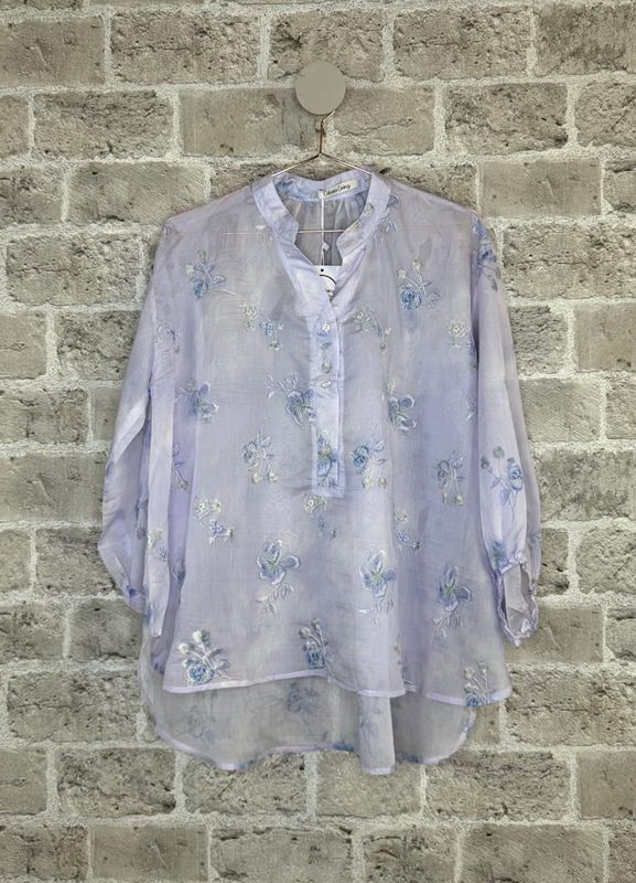 TAYA Bluse Celeste