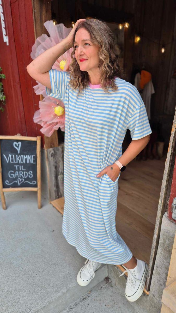 VANJA Stripete Kjole Blue