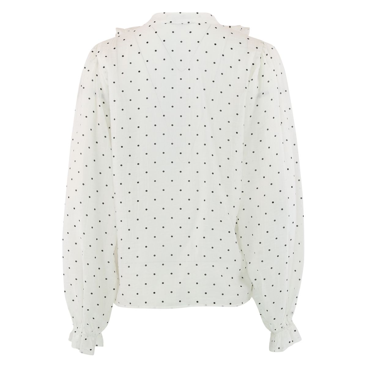FRIDA Bluse White m Black Dot