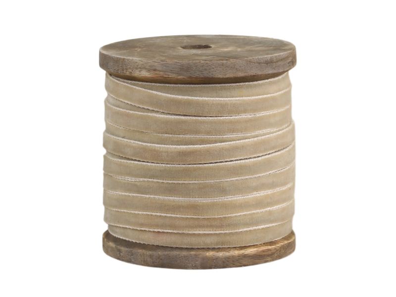 VELOURBÅND på Trespole 10m Beige 