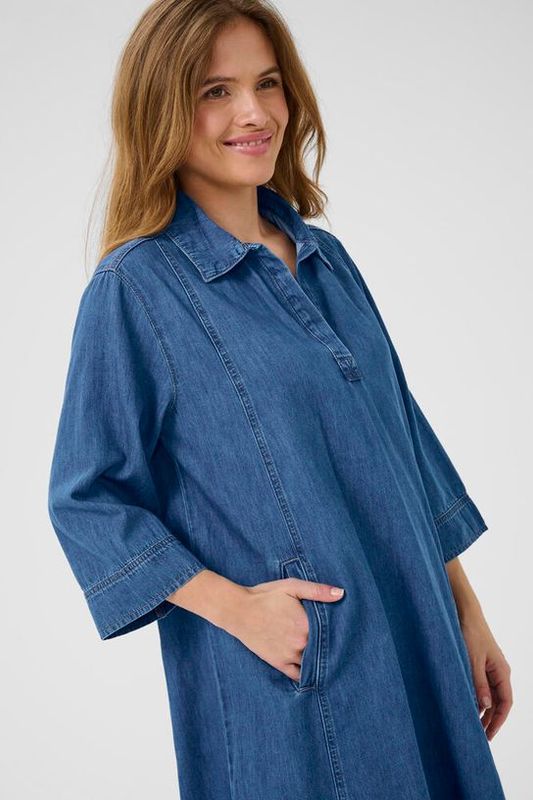 PIN Kjole Dark Blue Wash