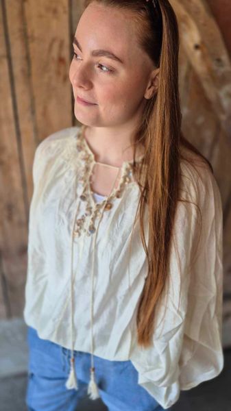 Hovedbilde  BOHO Bluse Ecru 