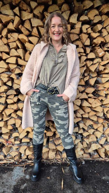 Hovedbilde BERTINE Camo Bukse Beige/Grønn