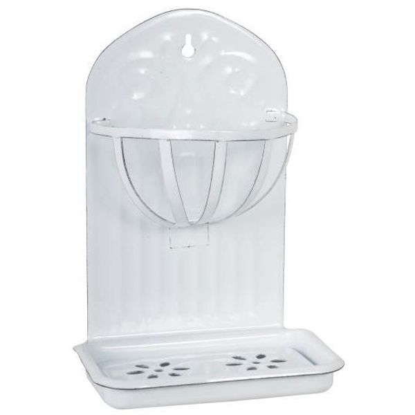 Hovedbilde SÅPESKÅL Emalje Hvit m Skål