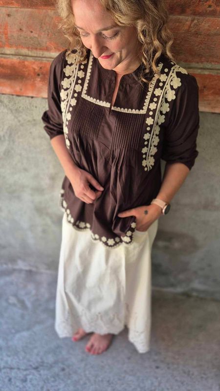 VIBA Bluse Coffee Bean