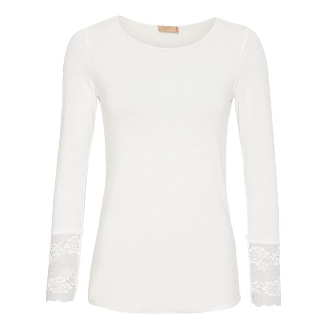 Hovedbilde T-SHIRT med Blonder White