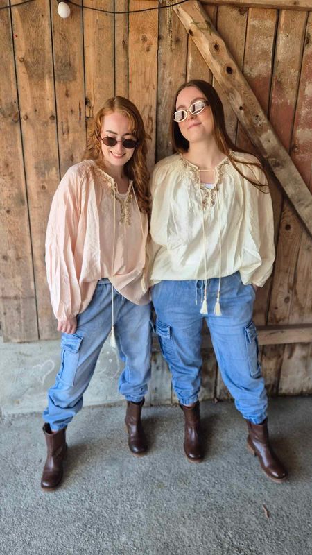  BOHO Bluse Rosa
