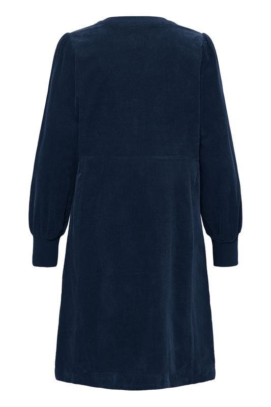 RHAENA Kjole Babycord Navy Knelengde