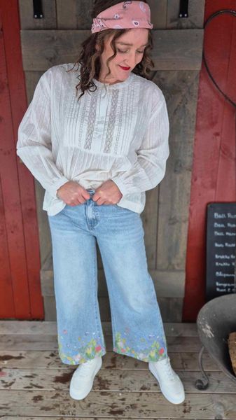 Hovedbilde BUTTERFLY Cropped Denim Jeans ...