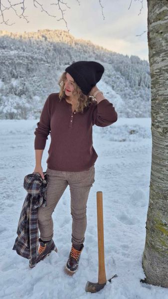 Hovedbilde TESSA Strikket Bestefarstrøye ...