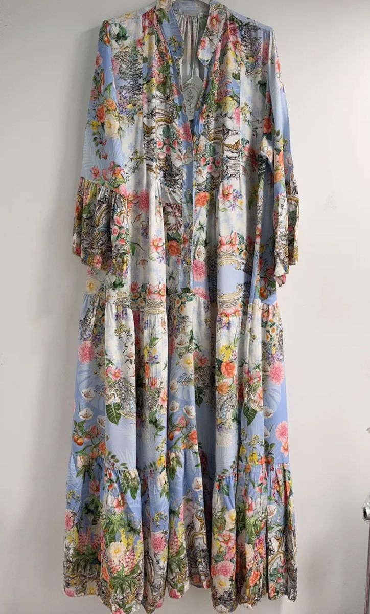 FLOWER Mix Kjole Blue