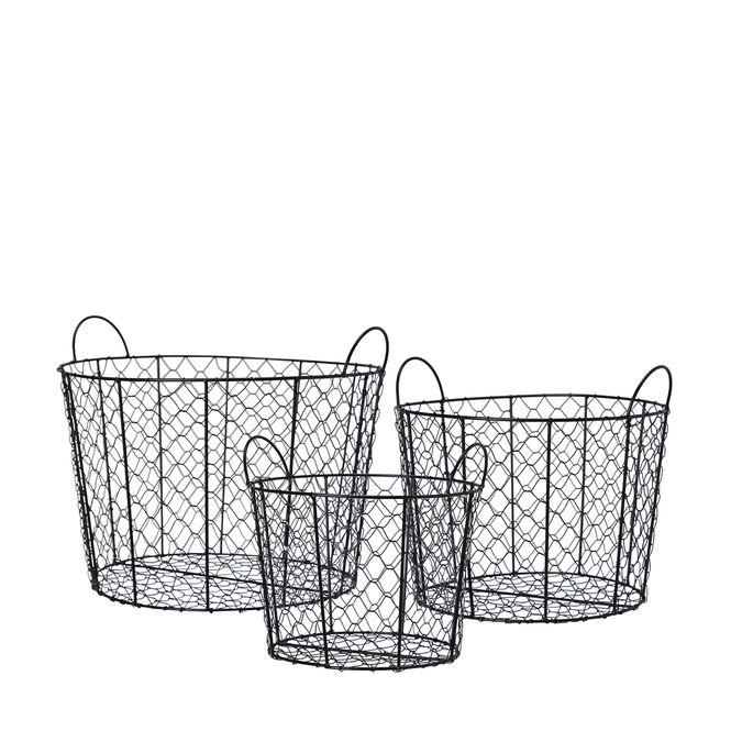 Hovedbilde KURVSETT Sort Metall 3-pk