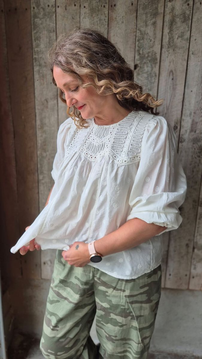 LENA Bluse Spring Gardenia