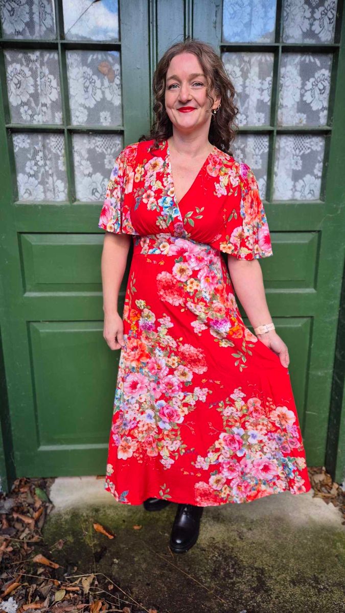 PERNILLE Rose Kjole Red