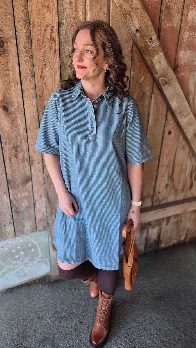 AYNA Kjole Blue/White Stripe