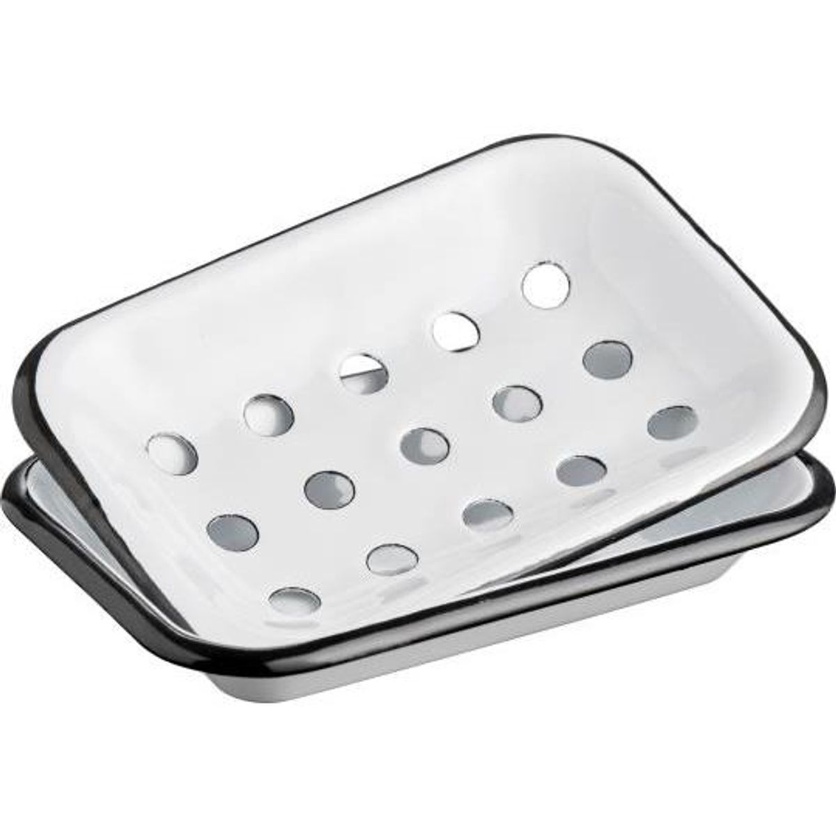 SÅPESKÅL Emalje Dobbel Hvit