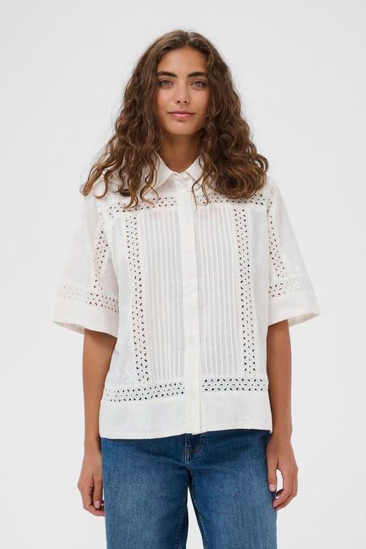 SISSA Bluse Spring Gardenia/White