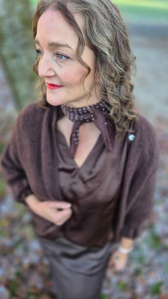 Hovedbilde MOE Satin Bluse Brown