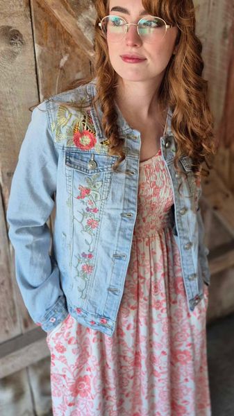 Hovedbilde BOHEME Jeansjakke Broderi 