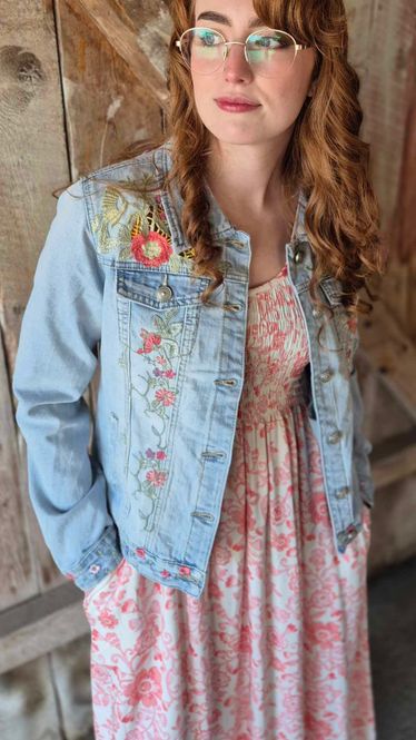 Hovedbilde BOHEME Jeansjakke Broderi 