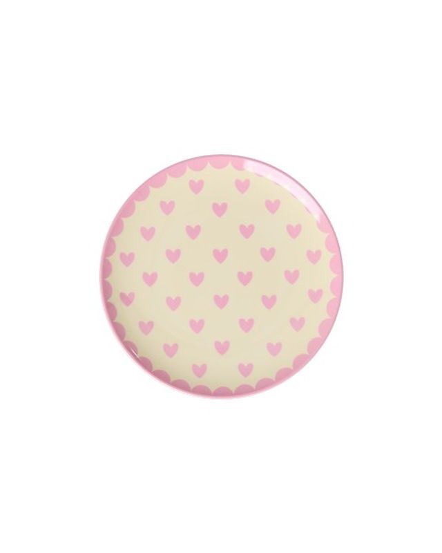 TALLERKEN With Favorite Hearts Print -  Dark Pink - Small