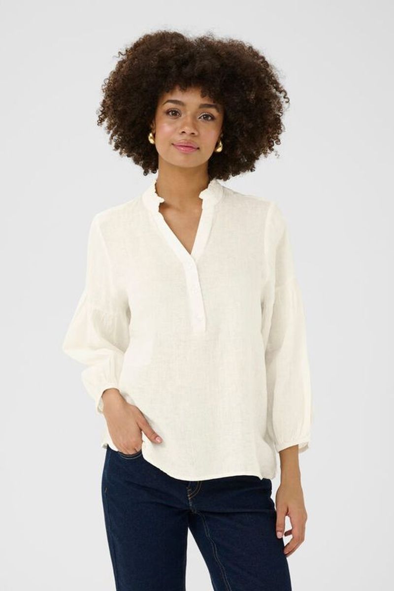 NYSSA Molly Linbluse Spring Gardenia