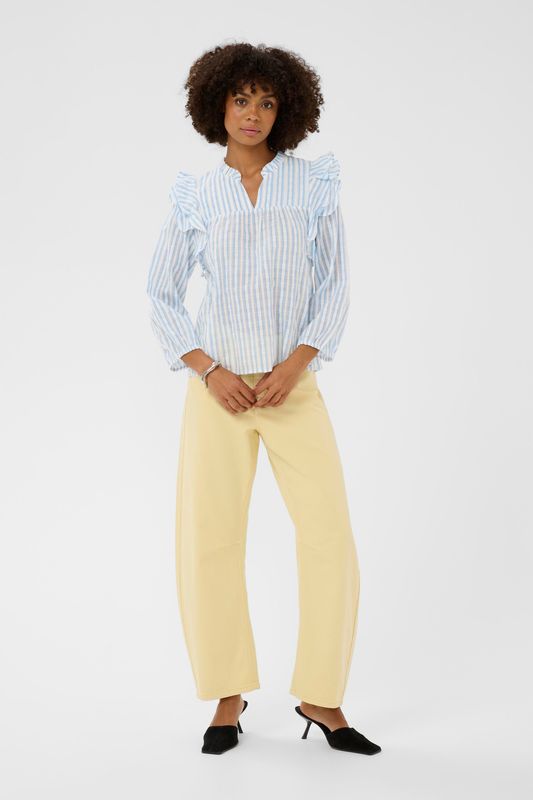 HENA Shadia Blouse Blue/White
