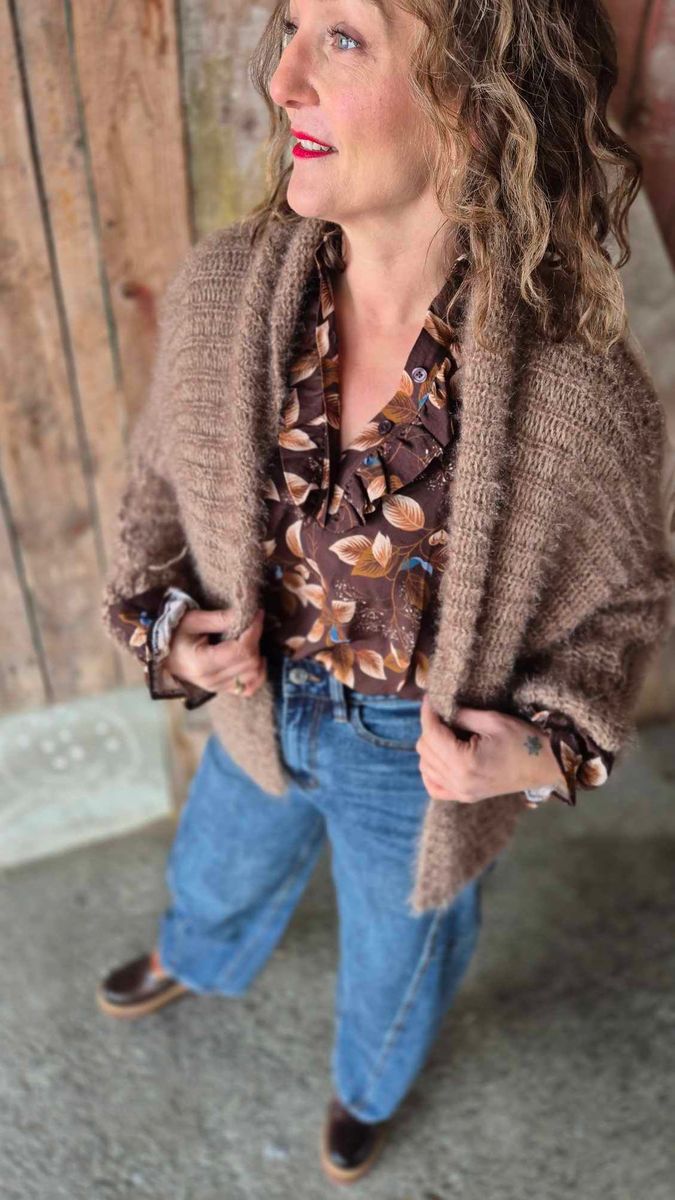 HAIRY Cardigan Fango