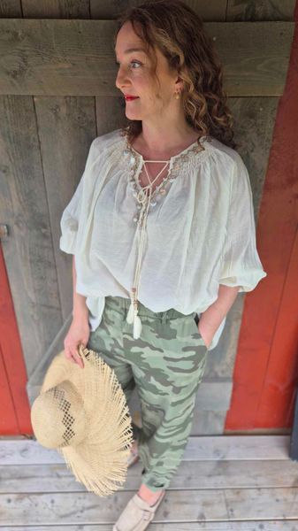 Hovedbilde ABBIE Barrel Camo Bukse 