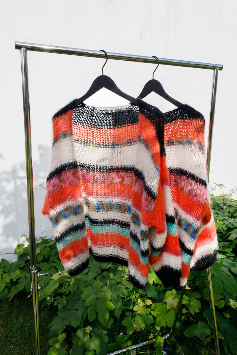 ADRIA Strikket Genser Orange Mix
