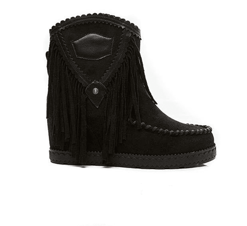 FRINGE Boots Sort 