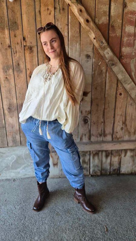  BOHO Bluse Ecru 