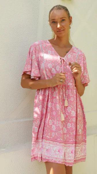 Hovedbilde GEORGINE Kort Kjole Rosa 